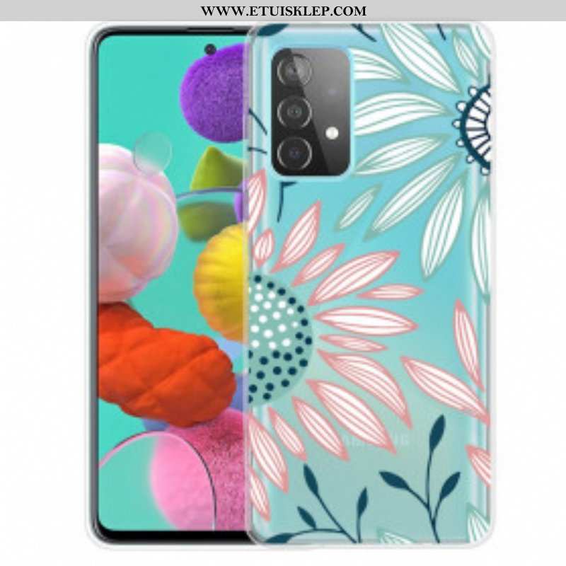 Etui do Samsung Galaxy A52 4G / A52 5G / A52s 5G Przejrzysty Jeden Kwiat